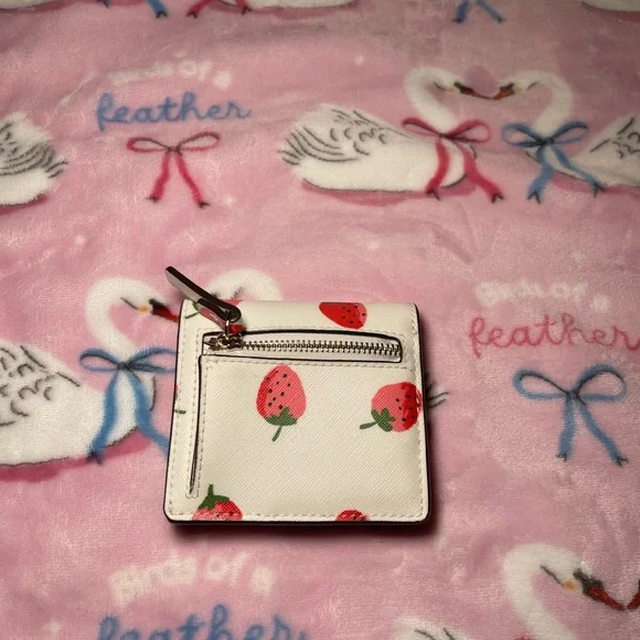 Kate Spade White Wallet with Strawberry Design - Picture 2 of 4